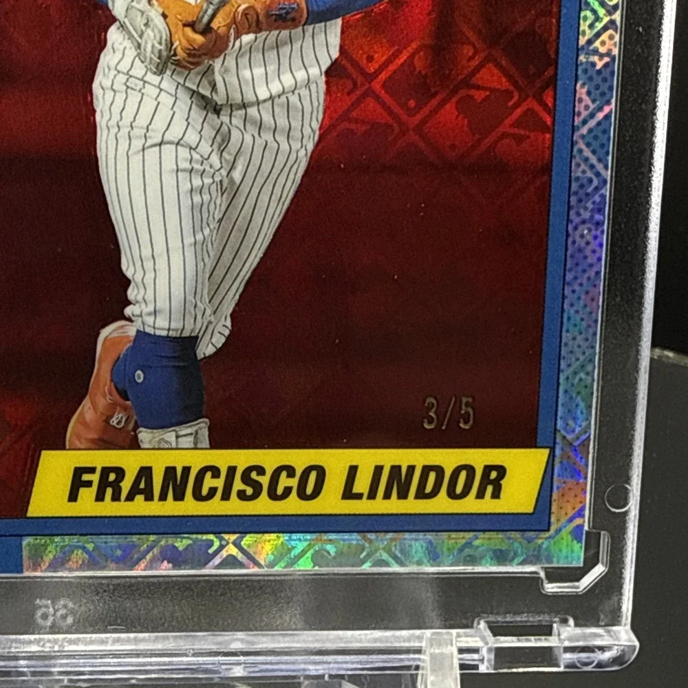 Francisco Lindor  2025 Topps Chrome 1990 35th  Refractor New York Mets 3/5